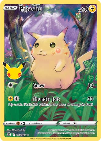 Pokémon Celebrations Pikachu 25th Anniversary Full Art Rare Holo R5451