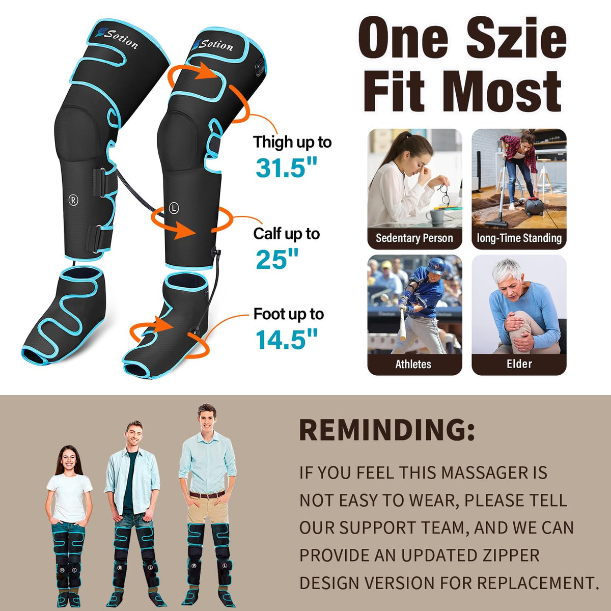 Leg Massager with Heat and Compression G418725