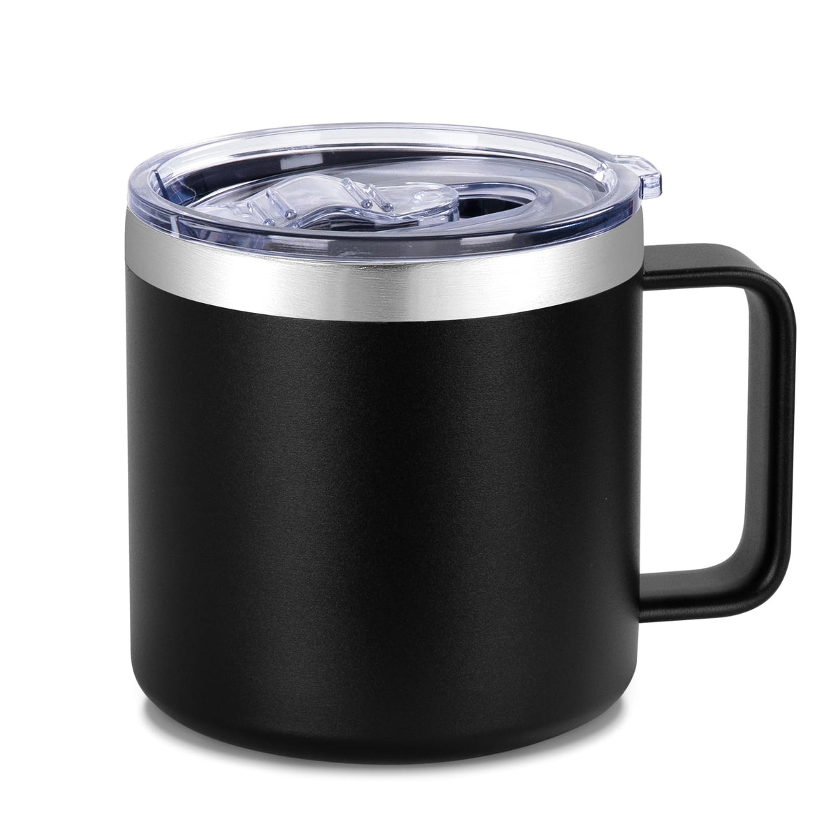 14 oz Insulated Stainless Steel Travel Coffee Mug with Handle and Lid P389