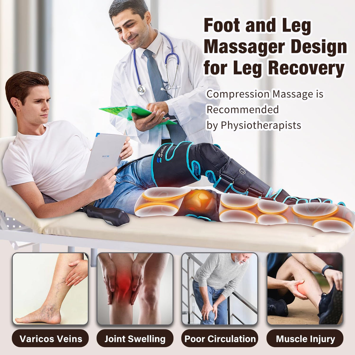 Leg Massager with Heat and Compression G418725