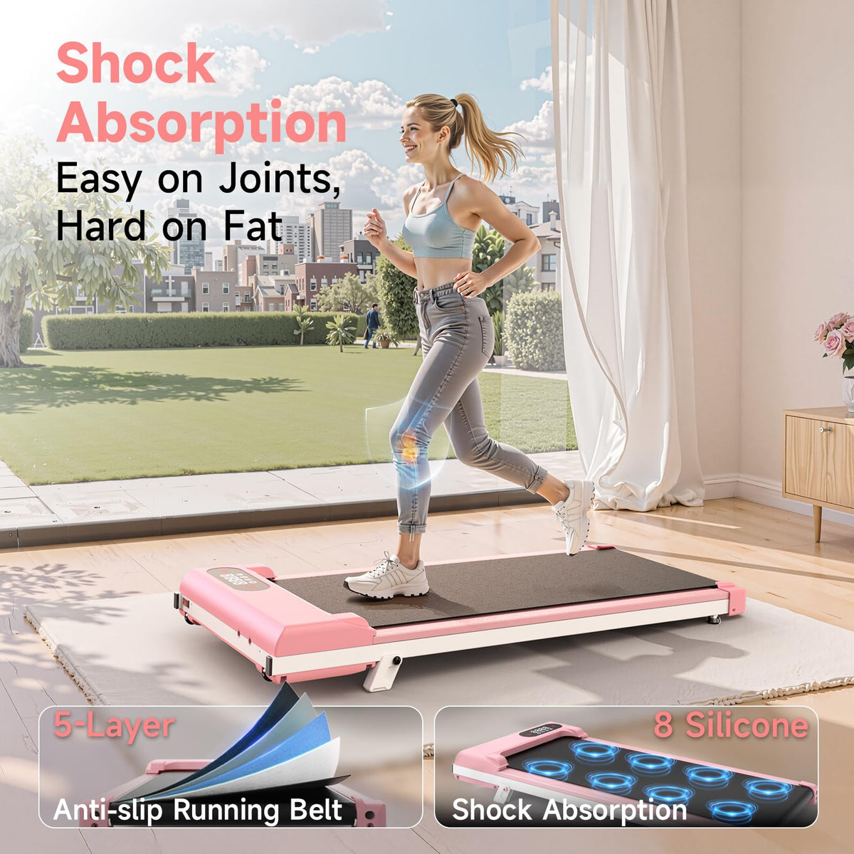 Incline Walking Pad with 8% Incline & 2.5HP Z627638