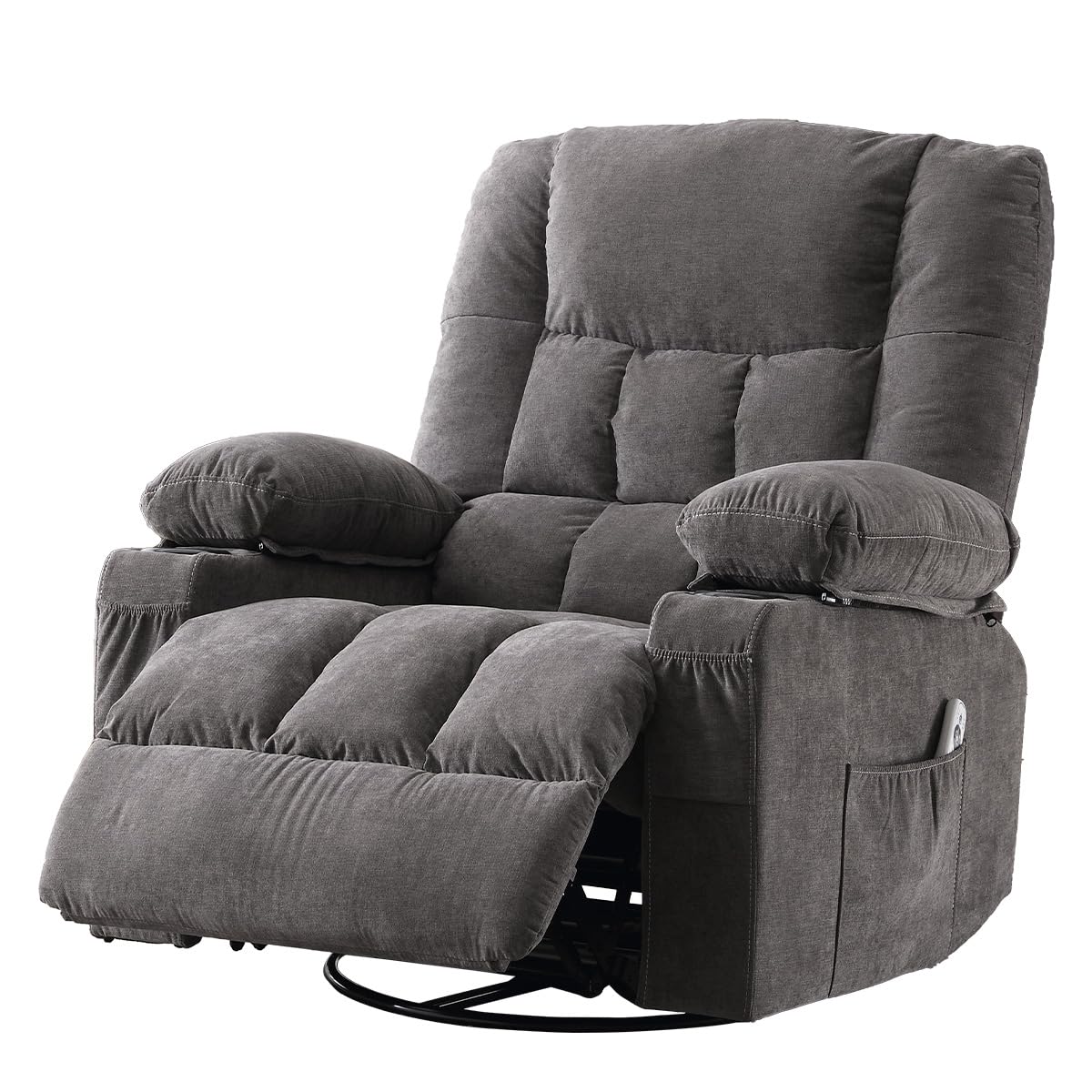Oversized Swivel Rocker Recliner with Massage and Heat H127352