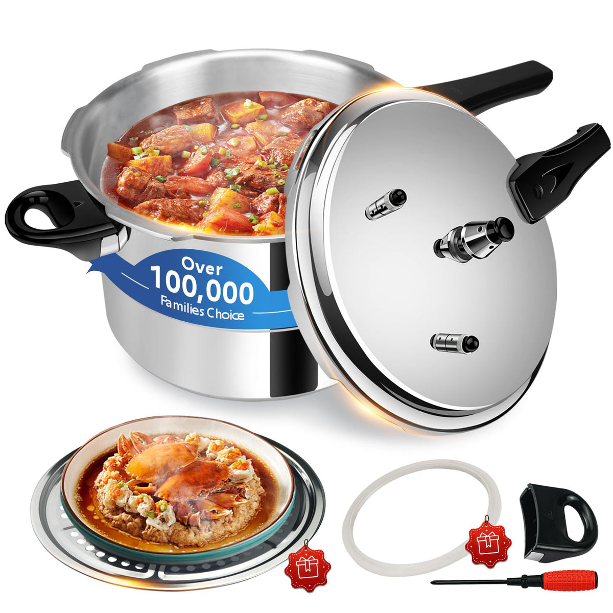 Aluminum 4.22Qt Pressure Cooker Y99592