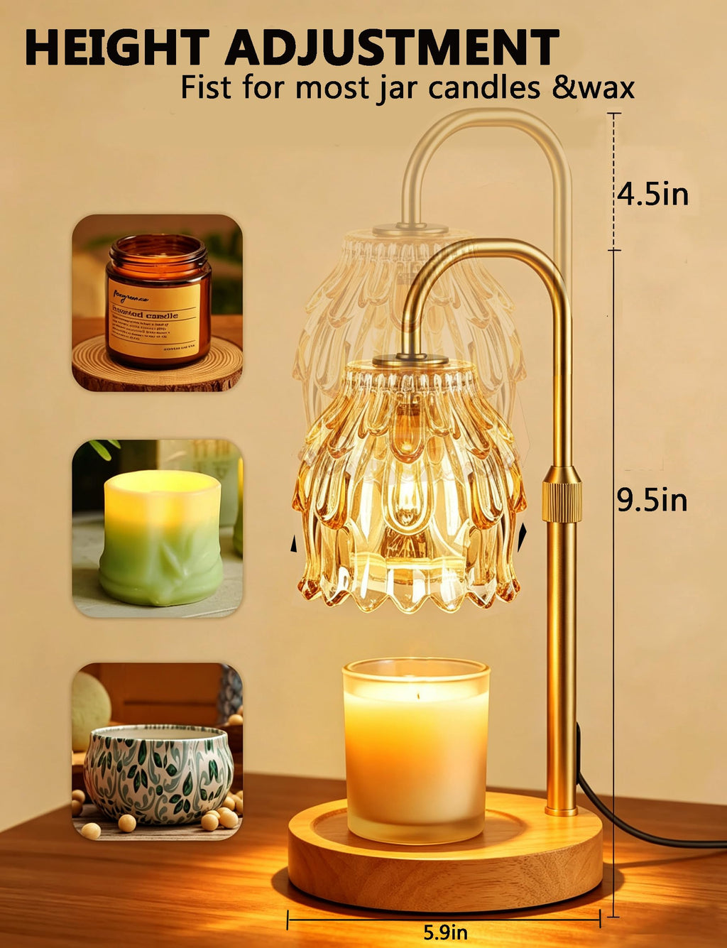 Dimmable Candle Warmer Lamp with Timer N516540